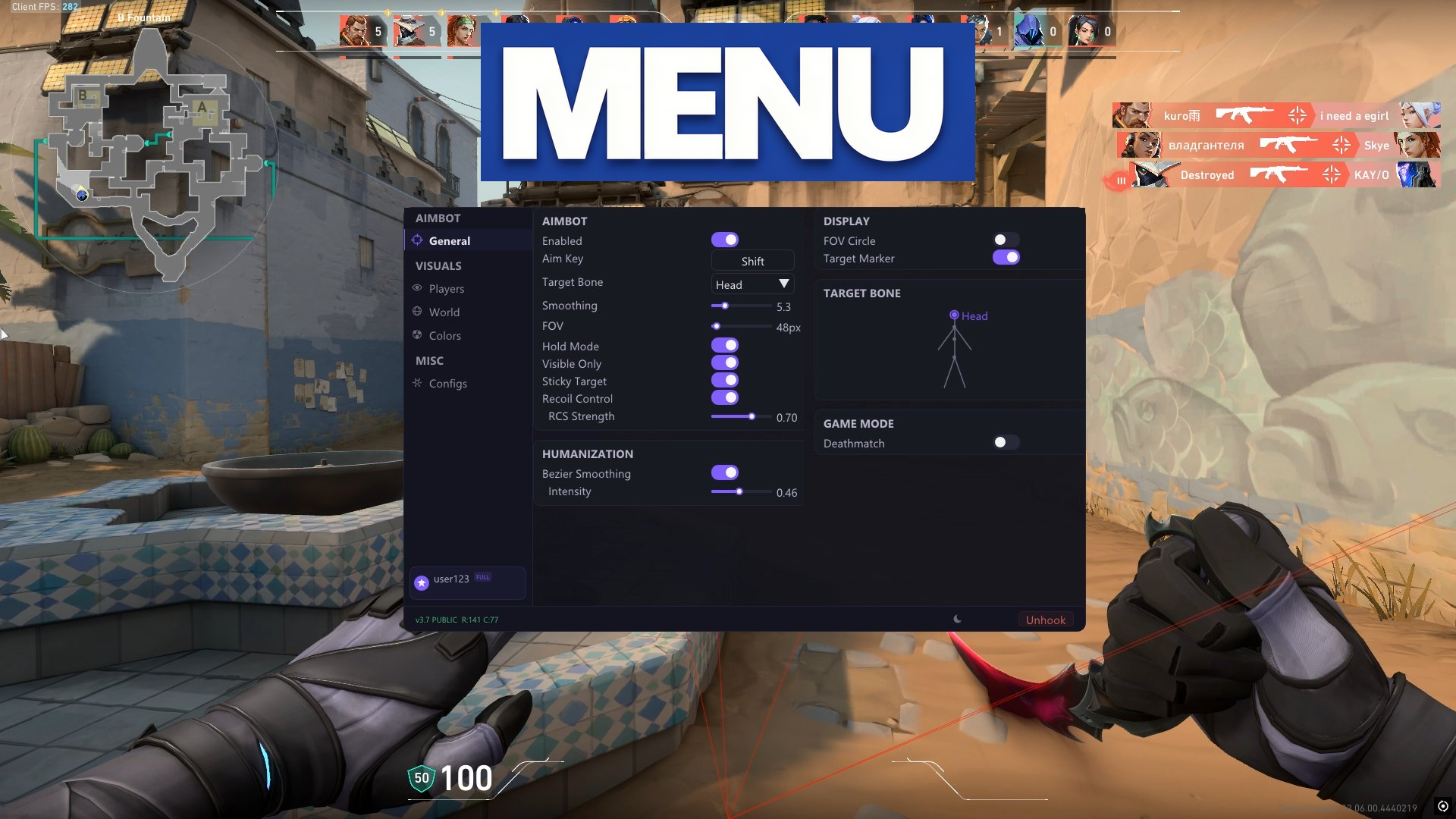 Valorant Menu